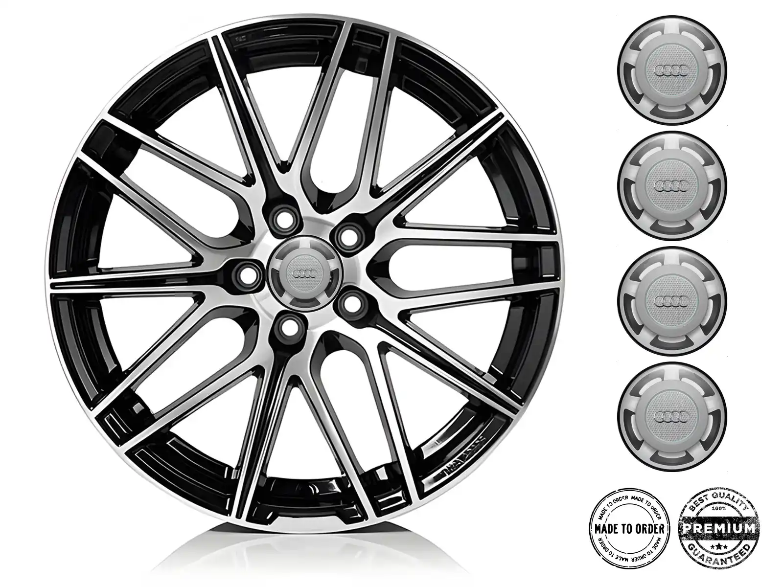 Audi Decalcomania Cerchio Auto Emblemi Alta Qualità